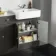 Monaco Graphite Grey Combination Vanity Basin with Marble Top 1500mm (Excludes Pan & Cistern)