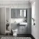 Monaco Dove Grey Combination Vanity Basin with Marble Top & Hudson Toilet with Wooden Seat 1200mm