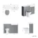 Monaco Dove Grey Combination Vanity Basin with Marble Top & Hudson Toilet with Wooden Seat 1200mm