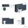 Monaco Inky Blue Combination Vanity Basin and Hudson Toilet with Wooden Seat 1500mm