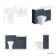Monaco Inky Blue Combination Vanity Basin with Marble Top & Atlanta Toilet 1200mm