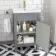 Bermuda Dove Grey Basin Vanity 500mm - Brushed Brass Accents