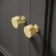 Monaco Graphite Grey Basin Vanity 600mm - Brushed Brass Accents