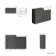 Monaco Graphite Grey Basin Vanity and Back To Wall Unit 1200mm (Excludes Pan & Cistern) - Brushed Brass Accents
