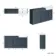 Monaco Inky Blue Basin Vanity and Back To Wall Unit 1500mm (Excludes Pan & Cistern) - Brushed Brass Accents
