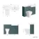 Monaco Midnight Green Combination Vanity Basin with Marble Top & Atlanta Toilet 1200mm