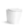 Monaco Chalk White Combination Vanity Basin and Boston Toilet 1200mm - Brass Knurled Handles