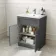 Milos Slate Grey Combination Vanity Basin and Houston Toilet 1100mm - Chrome Handles