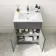 Milos Slate Grey Combination Vanity Basin and Houston Toilet 1100mm - Chrome Handles
