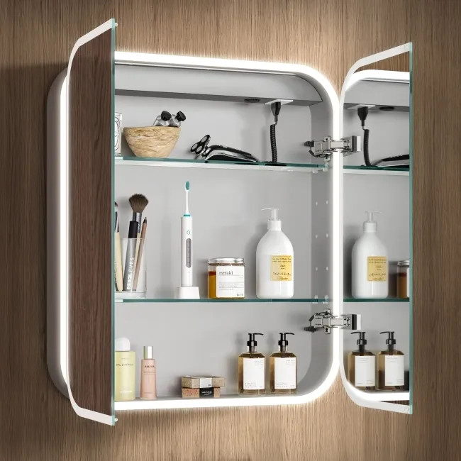 Willow Illuminated LED Mirror Cabinet With BLUETOOTH Speaker & USB Port 700x600mm