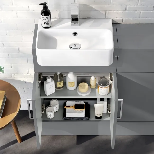 Harper Stone Grey Combination Vanity Basin & Aruba Toilet 1000mm