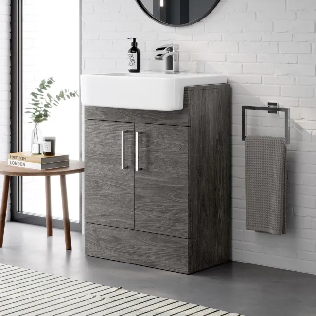 Harper Charcoal Elm Combination Vanity Basin and Atlanta Toilet 1200mm