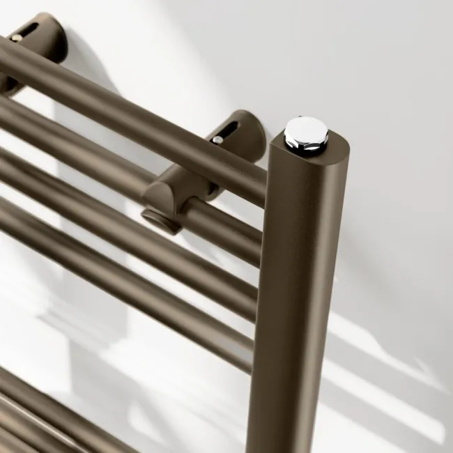 Barcelona Electric Antique Gold Straight Heated Towel Rail 1200x500mm