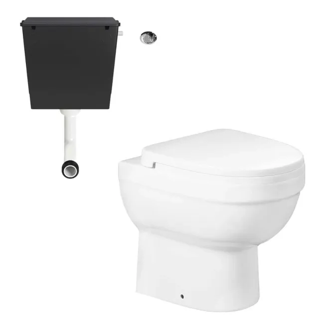 Seattle Back To Wall Toilet With Soft Close Seat and Concealed Cistern