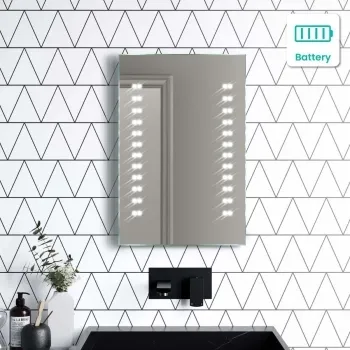Madison Battery Operated Illuminated LED Cloakroom Mirror 600x400mm