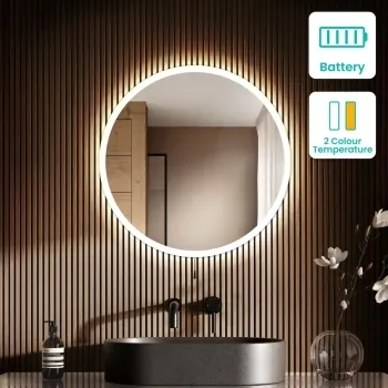 Grace Battery Operated Illuminated LED Mirror 600mm
