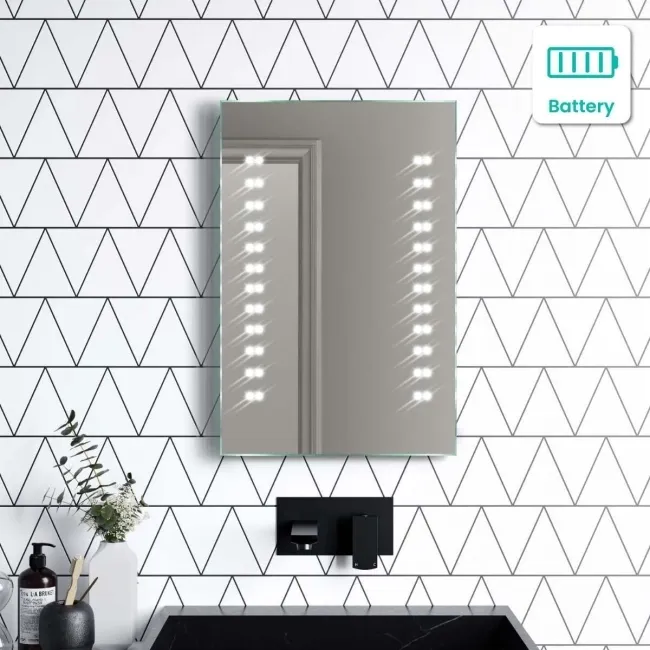 Madison Battery Operated Illuminated LED Cloakroom Mirror 600x400mm