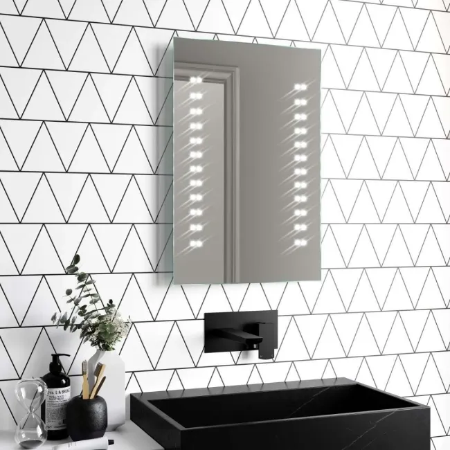 Madison Battery Operated Illuminated LED Cloakroom Mirror 600x400mm