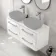Omaha Gloss White Wall Hung Drawer Vanity with Marble Top 1200mm - Excludes Counter Top Basin