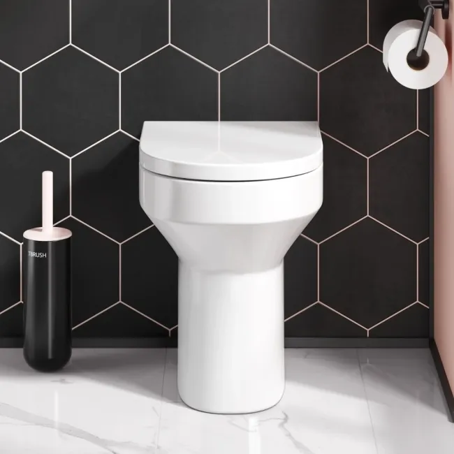 Denver Rimless Comfort Height Back To Wall Toilet With Premium Soft Close Slim Seat