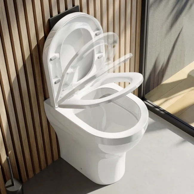 Troy Rimless Comfort Height Back To Wall Toilet With Premium Soft Close Seat