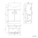 Quartz Gloss White Combination Vanity Basin and Houston Toilet 1050mm - Black Accents