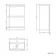 Corsica Inky Blue Slimline Basin Drawer Vanity 500mm