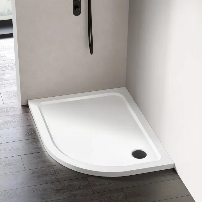 London Offset Quadrant Stone Shower Tray 1200x800mm - Right Handed