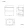 Austin Stone Grey Wall Hung Drawer Vanity with Marble Top & Curved Counter Top Basin 600mm