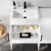 Harper Gloss White Combination Vanity Basin and Aruba Toilet 1200mm - Black Accents