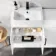 Harper Gloss White Combination Vanity Basin and Miami Toilet 1200mm - Black Accents