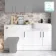 Harper Gloss White Combination Vanity Basin 1500mm - Black Accents (Excludes Pan + Cistern)