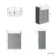 Monaco Dove Grey Basin Vanity 600mm - Brass Knurled Handles