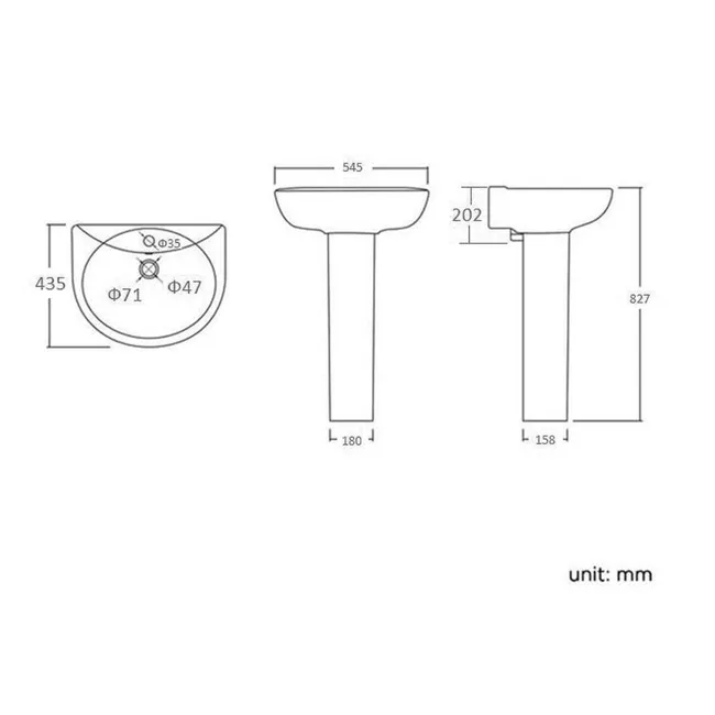 Austin Basin & Toilet Set with 1500mm Straight Bath Suite