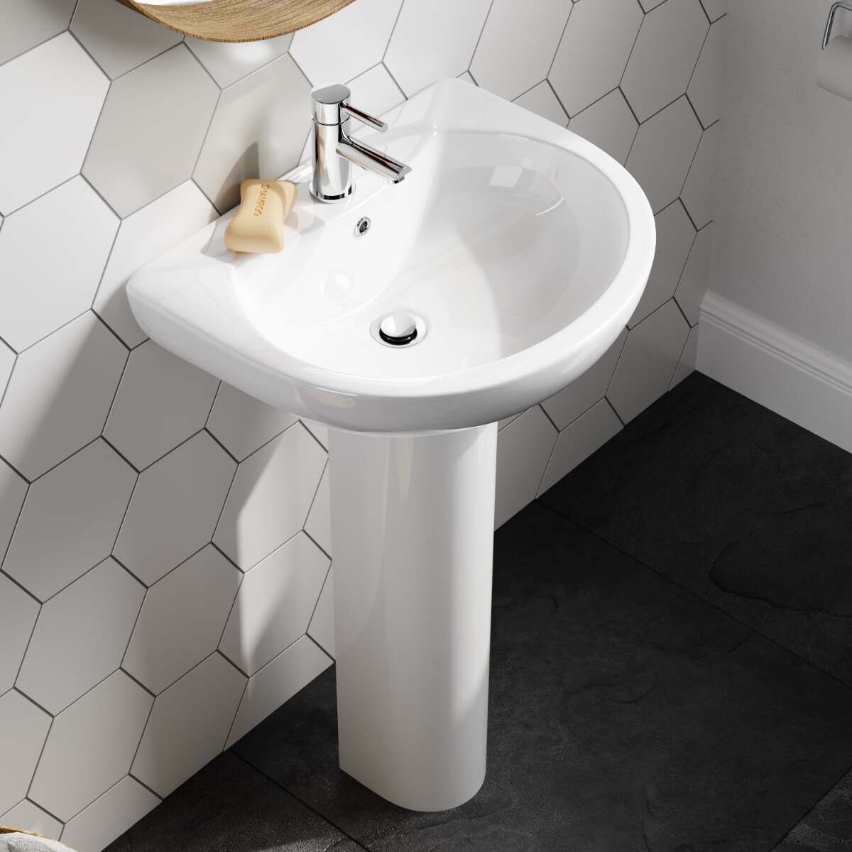 Austin Pedestal Basin 550mm