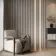 Trepanel Design® Ivory Slate Effect Slat on Black Felt Wall Panels