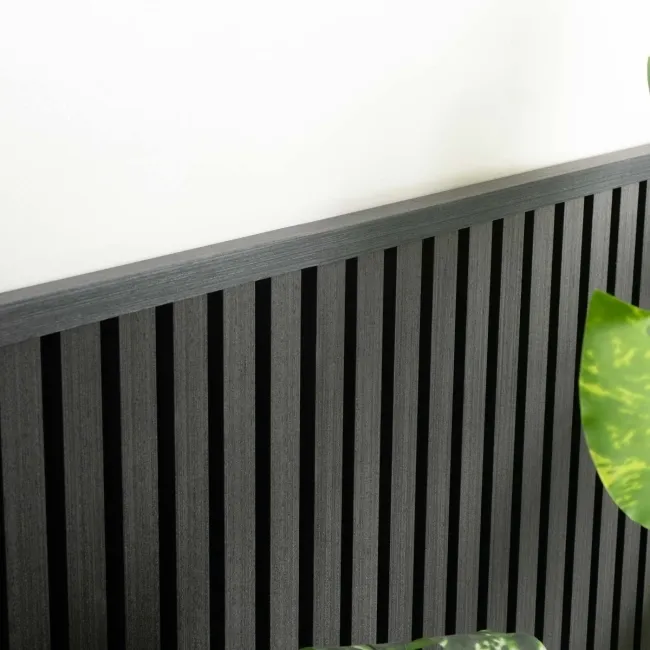 Trepanel® Black Wood Acoustic Panel Top Trim