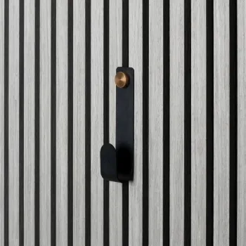 Trepanel Customise® Black Vertical Metal Hook with Brass Screw