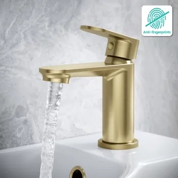 Avill Brushed Brass Cloakroom Basin Mixer Tap