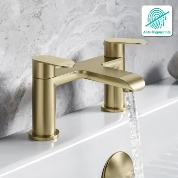 Tay Brushed Brass Bath Filler