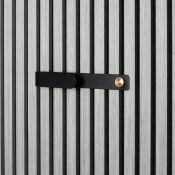 Trepanel Customise® Black Horizontal Metal Hook with Brass Screw