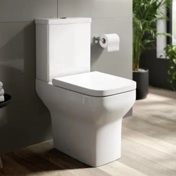 Chicago Rimless Close Coupled Toilet With Soft Close Seat