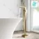 Tamar Brushed Brass Freestanding Bath Shower Mixer Tap