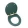 Hudson Traditional Midnight Green Wooden Soft Close Seat with Brushed Brass Hinges