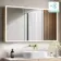 Margot Brushed Brass Illuminated LED Mirror Cabinet With BLUETOOTH Speaker & USB Port 700x1200mm