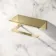 Remi Easy Fix Brushed Brass Toilet Roll Holder with Shelf