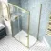 London Brushed Brass 6mm Sliding Shower Enclosure 1000x800mm