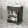 Lucia Graphite Grey Vanity with Marble Top & Undermount Basin 630mm