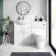 Quartz Gloss White Combination Vanity Basin and Denver Toilet 1150mm