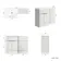 Havana Fluted Coastal White Basin Vanity and Back To Wall Toilet Unit 1100mm (Excludes Toilet) - Chrome Handles